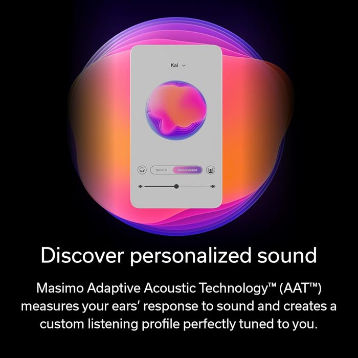 Навушники бездротові Denon PerL Pro White з шумозаглушенням та адаптивним звуком Masimo