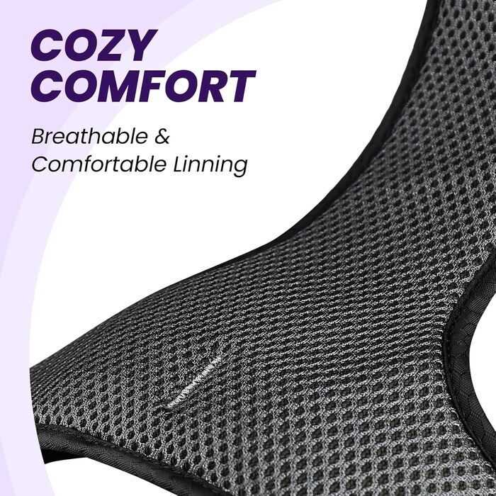 Шлейка для собак VIVAGLORY Easewalk, анти-тяга, для тренувань та прогулянок, з ручкою, анти-тяга для цуценят, XS, фіолетовий (25-51 см окружність грудної клітки)