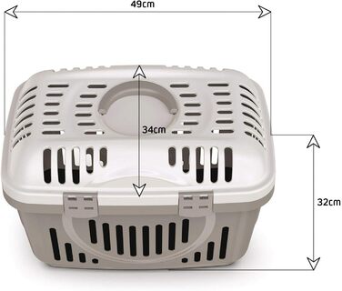 Транспортний бокс для котів Transportbox Katze Open Top - блакитний, 49 x 34 x 32 см