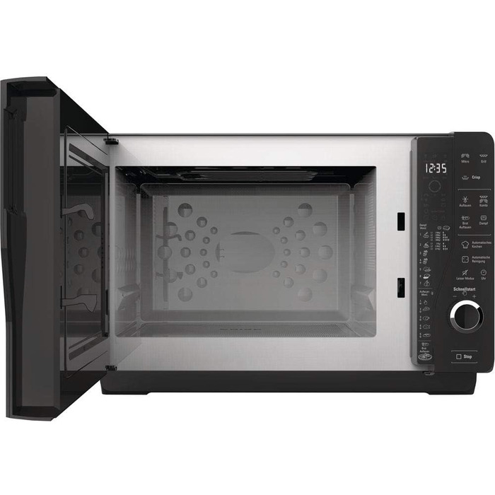 Мікрохвильова піч Bauknecht ExtraSpace Crisp MW 427 SL з грилем та функцією Crisp, 25 л, 800 Вт, срібна