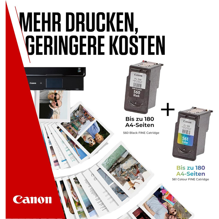 Комплект картриджів Canon PG-560 та CL-561 FINE (чорний та кольоровий), оригінальні, 2024