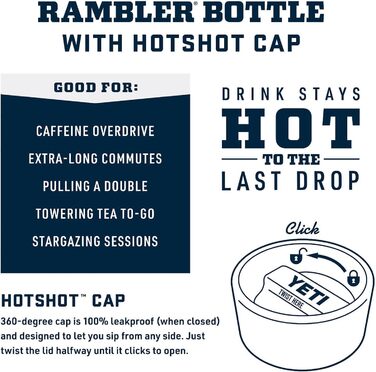 YETI Rambler Bottle with HotShot Lid, 12 oz (354 ml) (Seafoam)