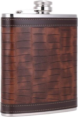 Фляга з імітацією шкіри крокодила, нержавіюча сталь, 510 мл, TANEAXON. Фляга для віскі та лікеру