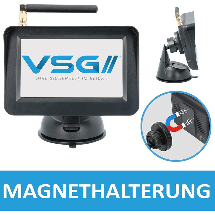Бездротова система паркування VSG24 4.3'' з камерою для номерного знака та монітором, комплект для авто 12В-24В, цифрова камера, легке встановлення