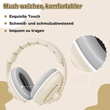 Навушники для захисту слуху дитини Yesay, 0-4 роки, 2-в-1, регульоване кріплення, для сну, подорожей та захисту від шуму