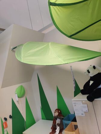 Балдахін для ліжка Ikea LÖVA, зелений, 136×90 см