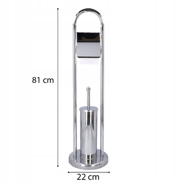 Підставка для йоржика та паперу 2в1, набір для туалету, сріблястий
