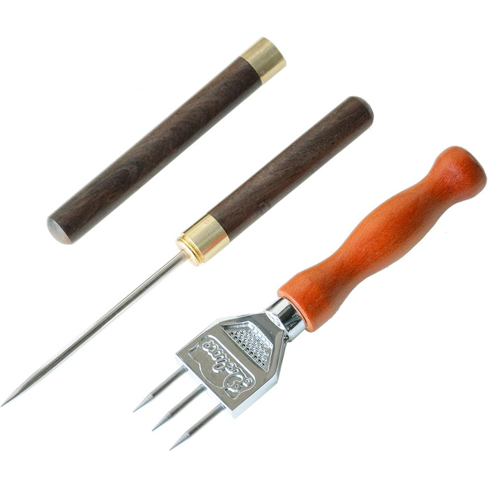 Ice pick set with safety wood handle. Ice pick for breaking ice. Ice pick tool. Ice pick for the kitchen. Kitchen tool. Ball crusher. Ice crusher. Ice pick for...