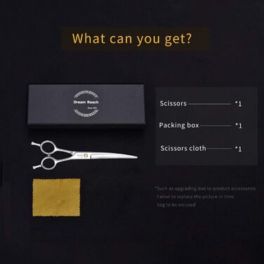 Професійна фенувальна ножиця для собак Dream Reach 7 дюймів (440C сталь)