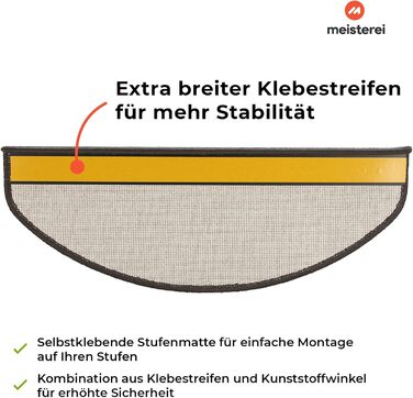 Сходинкові килимки Casa Pura London, 15 шт., 11 кольорів, антрацит, надійна фіксація, стабільна кутова рейка