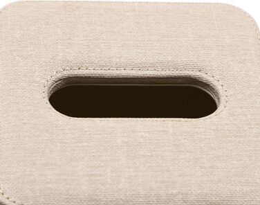 Tissue Box, Square Cosmetic Tissues, Tissue Box Square Tissue Box, for Dresser Bathroom Dining Room Hotel Cars Office Decor, 12 x 12 x 12.7 cm (Beige)