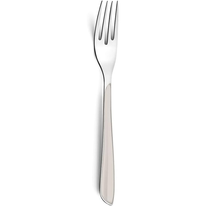 Amefa ECLAT Cutlery Set White Dinner Cutlery 24-Piece for 6 People Stainless Steel Rust-Proof High-Quality Plastic Handle Shells Dishwasher Safe Cutlery Set 6 People Camping Cutlery