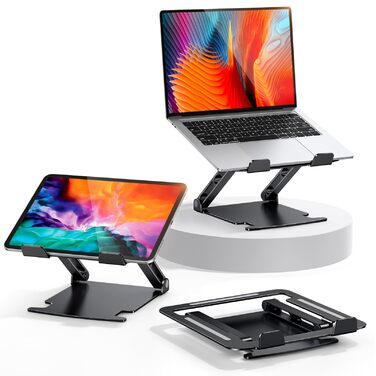 Підставка для ноутбука Glangeh з алюмінію, ергономічна, регульована висота, для MacBook, Dell, HP, 10-16