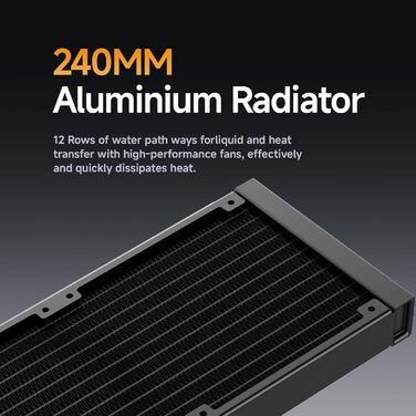 AIO рідинне охолодження ПК з цифровим дисплеєм, 360мм, для AMD AM4/AM5 та Intel LGA 115X/1200/1700/1851 (Iota L24 BK)