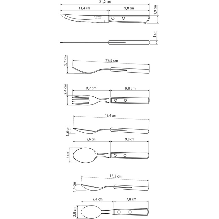 Tramontina 24-Piece Silverware Set 21199/905