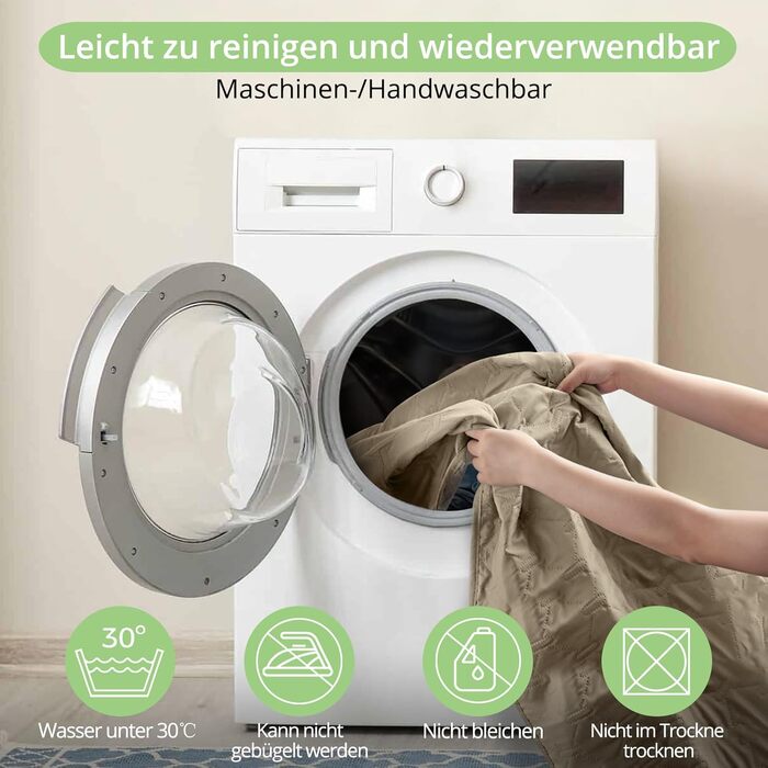 Водонепроникний килимок для собак, килимок для котів, антиковзкий, міцний, для захисту дивану, ліжка, автокрісла, можна прати в пральній машині (172 x 208 см, Хакі, M (137x208 см))