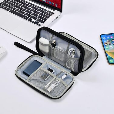 Органайзер для кабелів та аксесуарів: кейс для зарядних пристроїв, USB-накопичувачів та Power Bank (чорний)