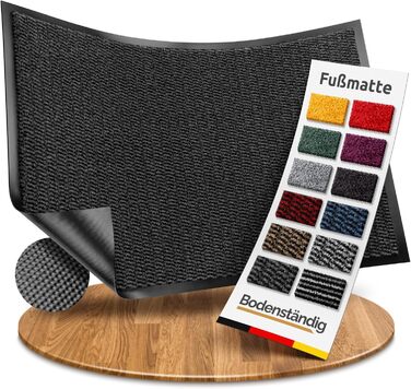 Килимок для дому 40x60 см, антрацит, міцний, вбираючий - антиковзаюче покриття для підлоги