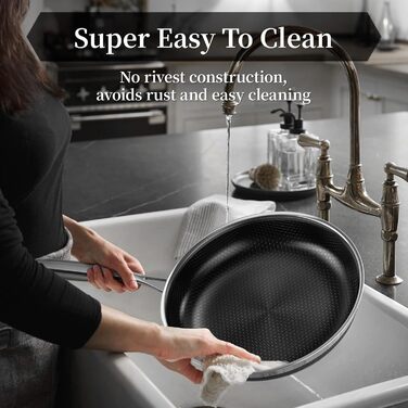 Набір сковорідок Innerwell Hybrid Edelstahl Profi - індукційні сковороди з покриттям Titan-Keramik, антипригарні, для всіх типів плит (24 см)