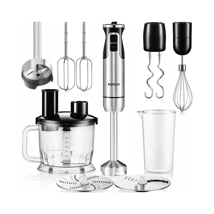 Погружний блендер Kerch Active 1800W, 800 Вт, сріблястий/сірий