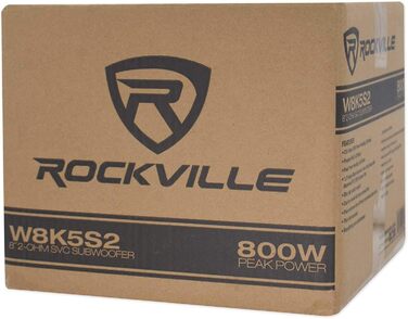 Авто сабвуфер Rockville K5 8'' 800 Вт, 2 Ом, чорний, 20,3 см, CEA сертифікований