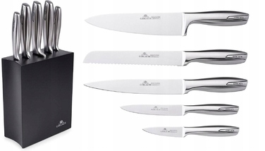 Набір ножів у підставці Gerlach Modern, 5 предметів, чорний блок