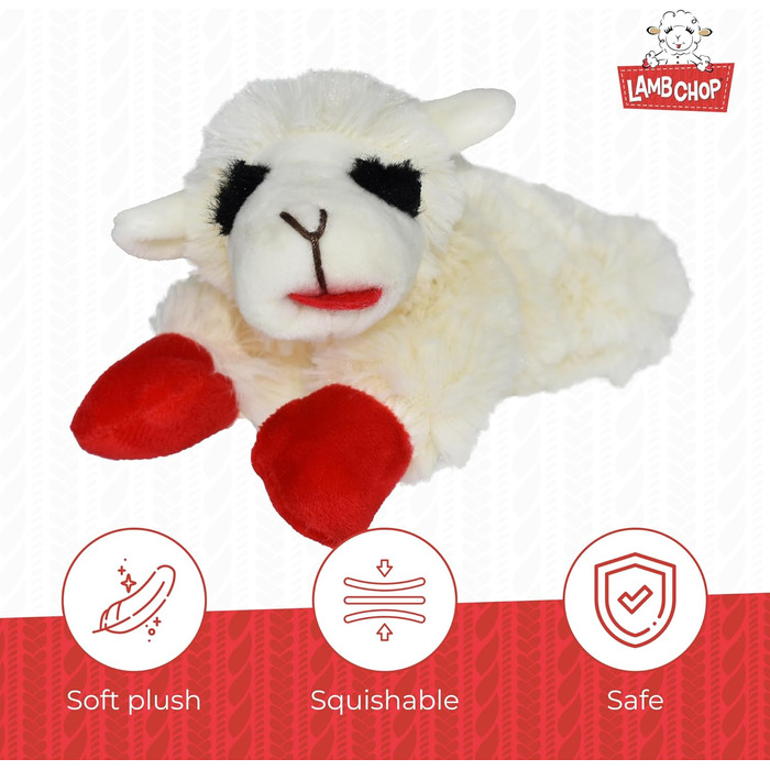 Іграшка для собак Multipet Lamb Chop Jumbo, плюшева, 61 см, офіційна ліцензія, біла