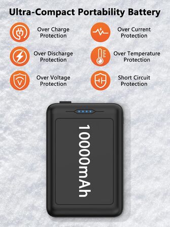 Обогревна жилетка для жінок, жилетка з підігрівом, акумуляторна жилетка, жилетка з підігрівом, жіноча жилетка, з акумулятором 10000 mAh, до 8 годин тепла, 3 режими нагріву, легка система обігріву тіла для зими та активного відпочинку, чорний колір