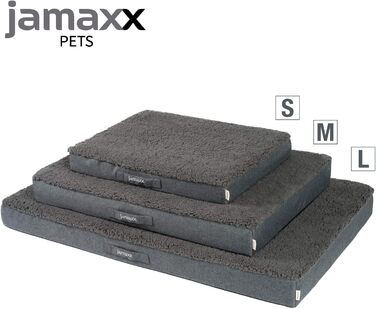 JAMAXX Orthopedic Dog Mattress Washable Cover - Mat with Memory Foam - Oxford Fabric Water-Repellent with Sheepskin Cover - Cozy Dog Bed PDB1012 (L) 120x73 DKL-gray