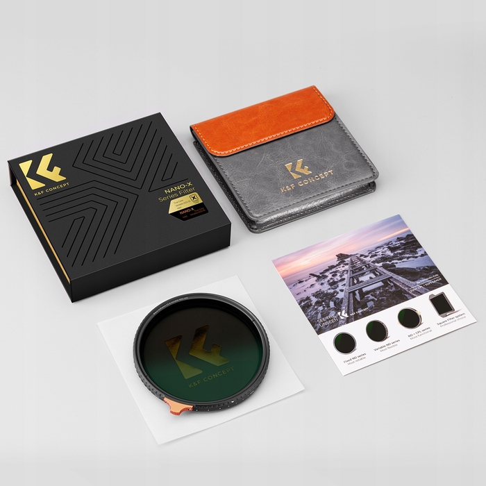 Регульований нейтральний фільтр K&F Concept Variable ND2-ND32 82mm True Color MRC Nano X