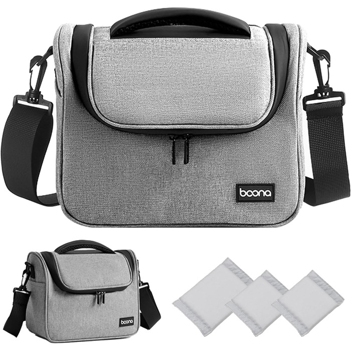 Чохол для камери Linpr: сумка кросбоді для дзеркальних/зеркально-беззеркальних фотоапаратів, водонепроникний, сумісний з Canon/Sony/Nikon (Сірий, Середній)