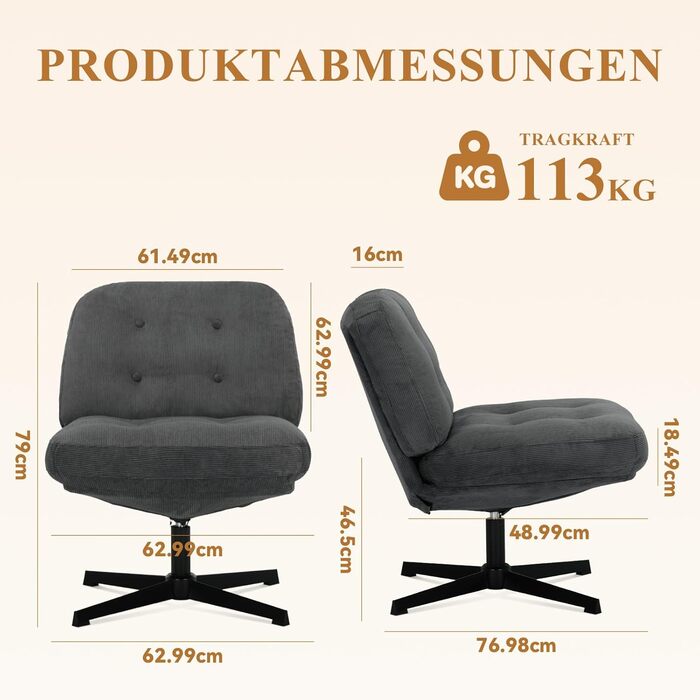 Офісний стіл COLAMY: ергономічне крісло з підлокітниками 3D, регульованою підголівником, для офісу, дому та навчання, чорний (темно-сірий), набір 2 шт.