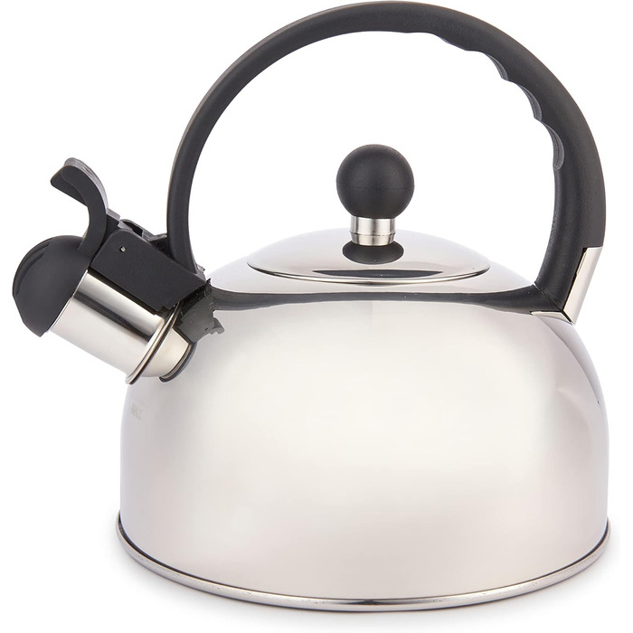 Електричний чайник La Cafetiere з нержавіючої сталі, 1,3 л, з функцією свистка, срібний