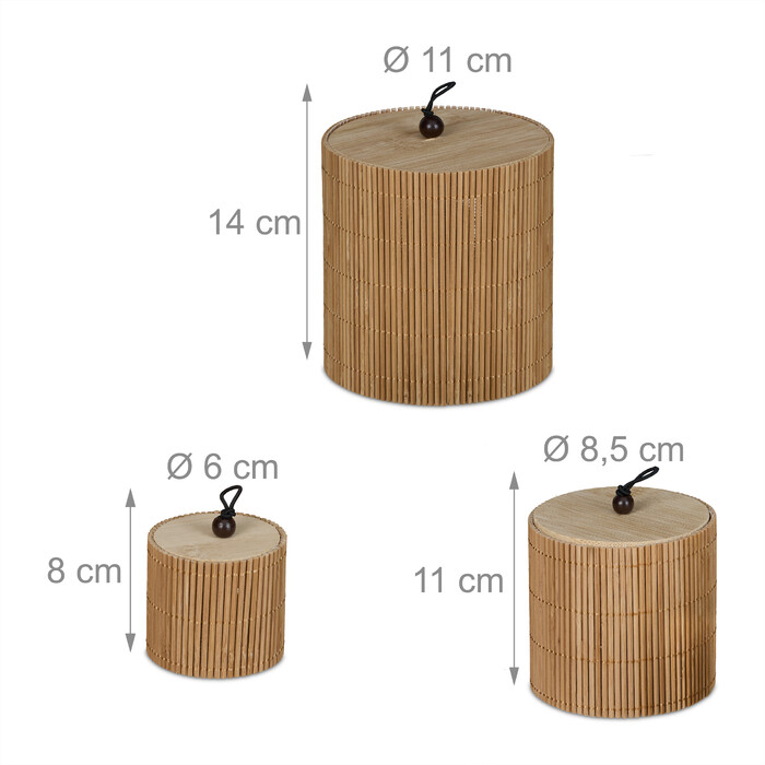 Relaxdays 3-Piece Storage Box Set with Lid