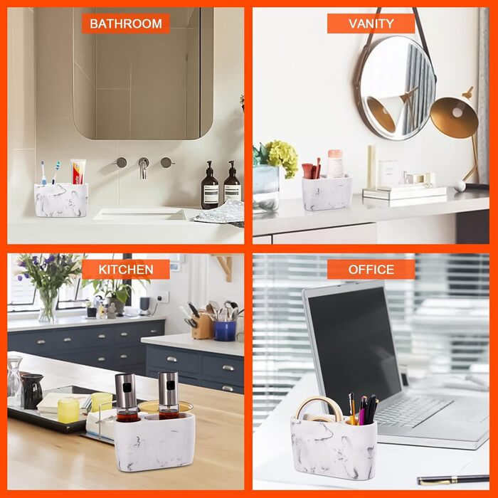 Bathroom toothbrush holder, toothpaste holder, stand, bathroom organizer for toothbrushes, makeup brush holder