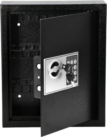 Шлюз для ключів QWORK® з електронним замком, 40 гачків, 36 x 30 x 10 см, сталева конструкція, висока безпека