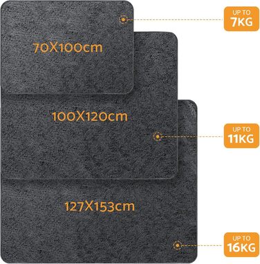 Водонепроникний килимок для собак 100x120 см - м'який, зручний, для активного відпочинку та дому, підходить для собак середніх порід до 16 кг, чорно-білий (L)