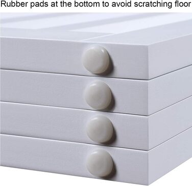 Захист для собак Unipaws: відбійник для сходів, без свердління, дерев'яне дитяче огорожа, розкладне, для каміна, з ніжками, білий (4 елементи, 91 см)