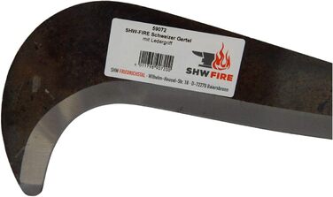 SHW-FIRE Schweizer Gertel Hippe Gertl Garden Knife Steel Leather Handle Hand Protection 43cm