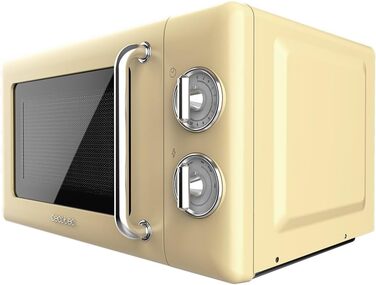 Мікрохвильова піч Cecotec Digitale Proclean 5110, 20 л, Ретро-дизайн, 700 Вт, 8 програм, таймер 60 хв, розморожування, жовта, серія 30