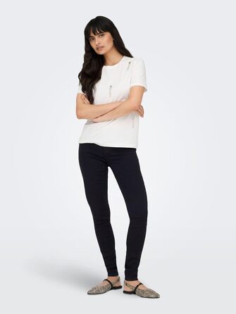 Джинси жіночі ONLY Skinny DNM NOOS сині, базові, стрітстайл, розмір L/32L, Black Denim