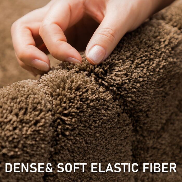 Килимок для дому 50x80 см, антиковзаючий, миючий, для входу, саду, тераси (коричневий)