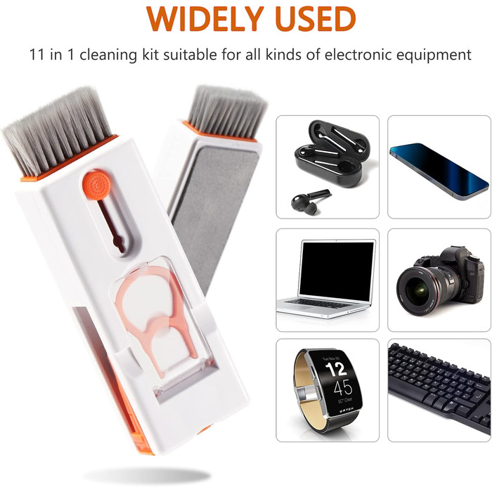 Набір для чищення клавіатури Vinabo 11 в 1: щітки, інструменти для AirPods, iPhone, iPad, навушників, телефону, камери, ноутбука