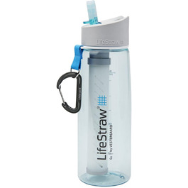 LifeStraw Go Filtered Water Bottle (Light Blue)