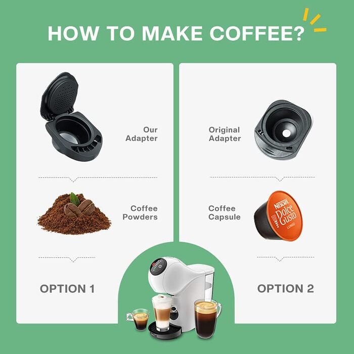 Адаптер для кавових капсул Dolce Gusto, багаторазовий адаптер для еспресо-капсул, сумісний з Genio S та Piccolo XS