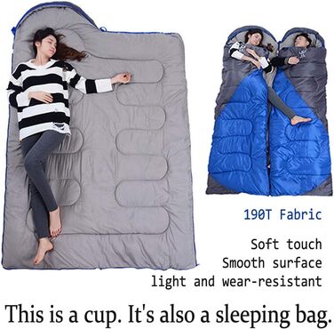 Camping Sleeping Bag, 4-Season, Waterproof, Outdoor Hiking, Backpacking, Travel Sleeping Bag, Portable Mummy Sleeping Bags for Adults, Kids