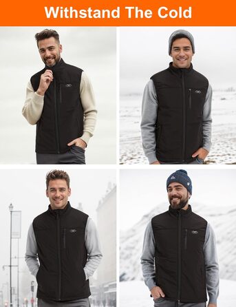 Обогріваючий жилет для чоловіків та жінок з регулюванням температури, 11 зон обігріву, максимальна температура 60°C, чорний, XL (без акумулятора)