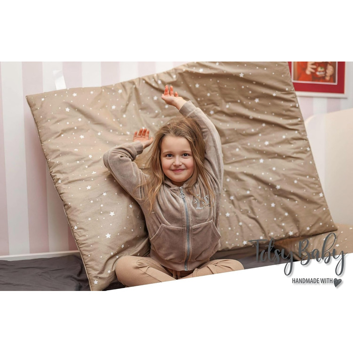 Комплект постільної білизни для дітей Kinder: ковдра 100x135 см та подушка 60x40 см, бавовна, Oeko-Tex, з жирафами