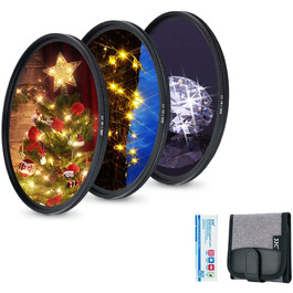 Фільтр JJC Glas-Stern 62mm (4/6/8 променів) для Sony A7/A7C/A7R/A7S/A9 + об'єктив Sony FE 90mm F2.8 Macro G OSS та інші об'єктиви з різьбою 62mm