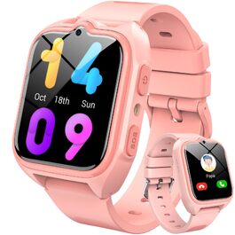 Дитячий смарт-годинник Blackview Kinder 4G: GPS, SIM-карта, відеодзвінки, SOS, дзвінки, чат, SMS, шкільний режим, лічильник кроків – Персиково-рожевий